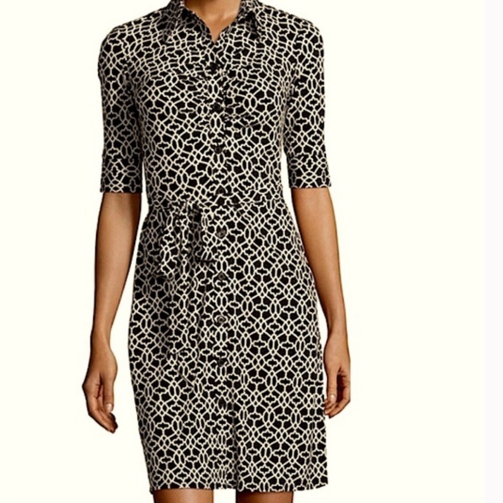 Laundry Geometric Pattern Professional Shirt Dres… - image 1